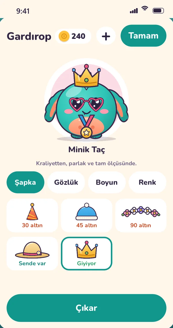 Giysi odasında şapka ve gözlük denemek