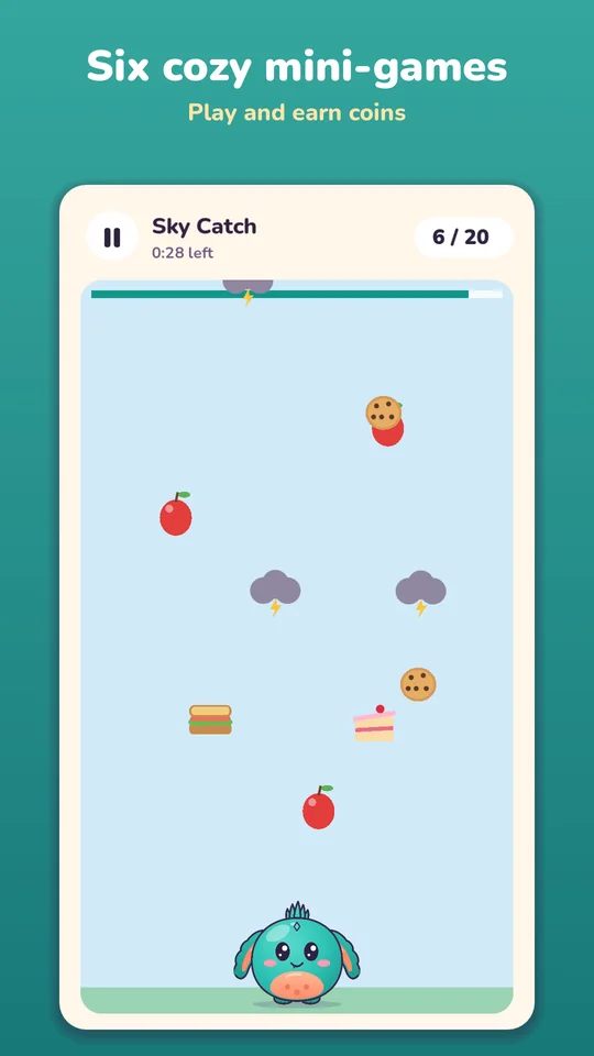 Play gentle mini-games